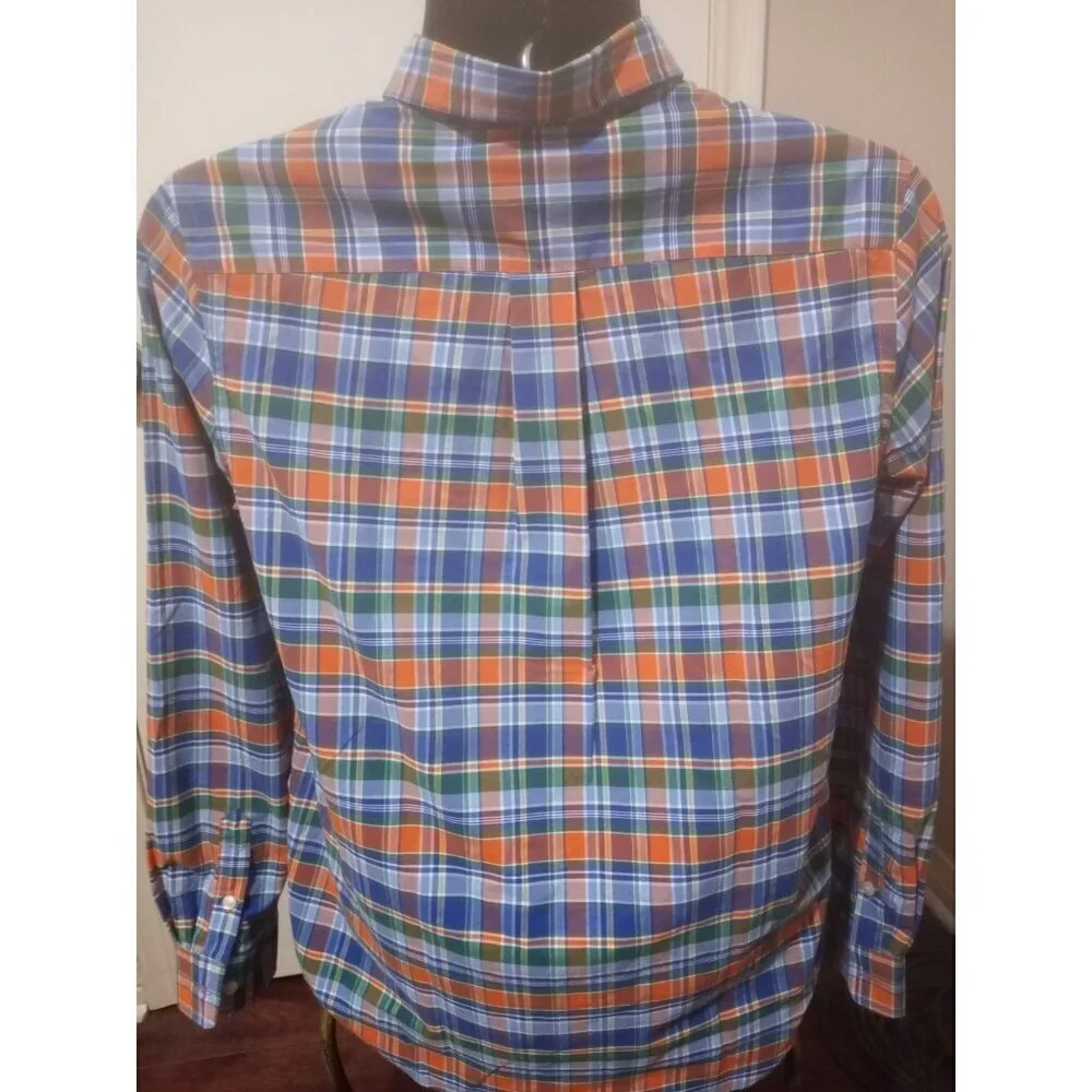 NWT Ralph Lauren Shirt Boys Youth XL 18-20 Orange Green Performance SS Pony